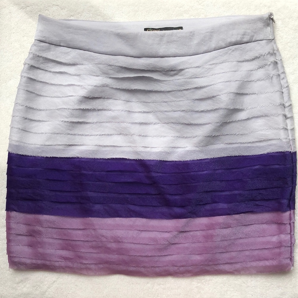 Grass Jeans Collection Purple Ombré Skirt 5